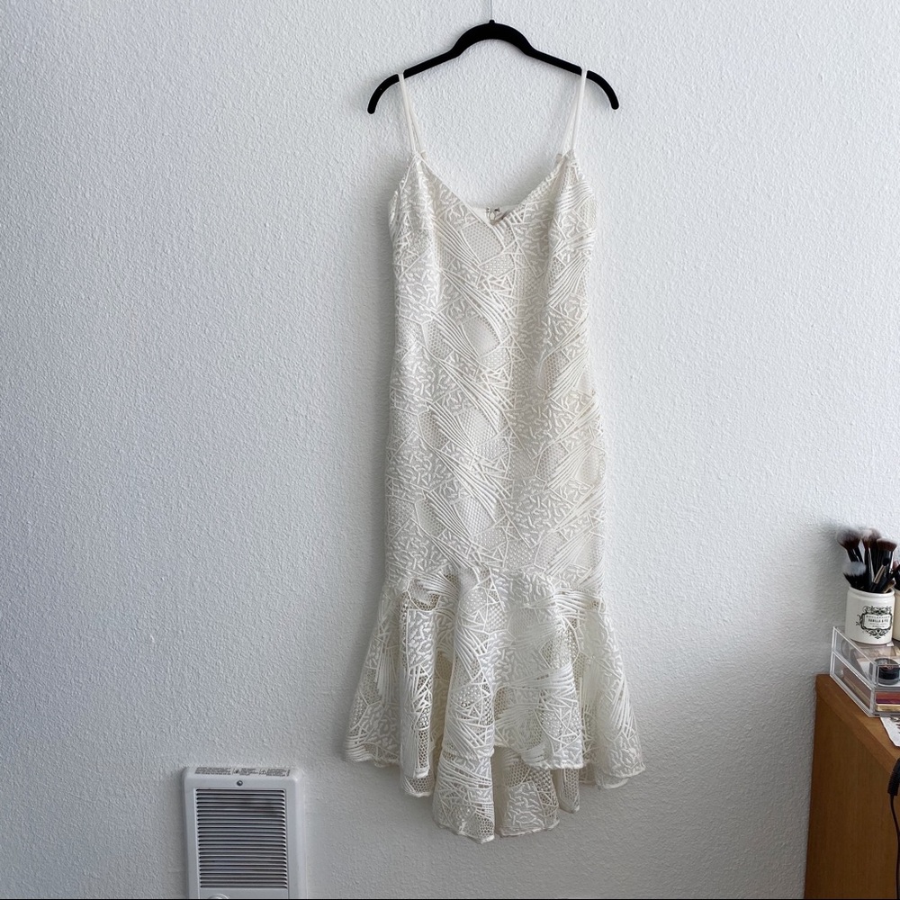 laundry by shelli segal lace midi dress